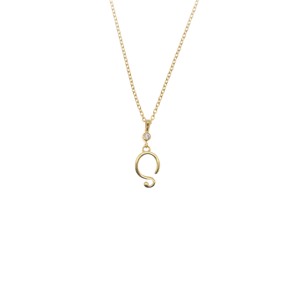 Pendant Alphabet Gold Plated