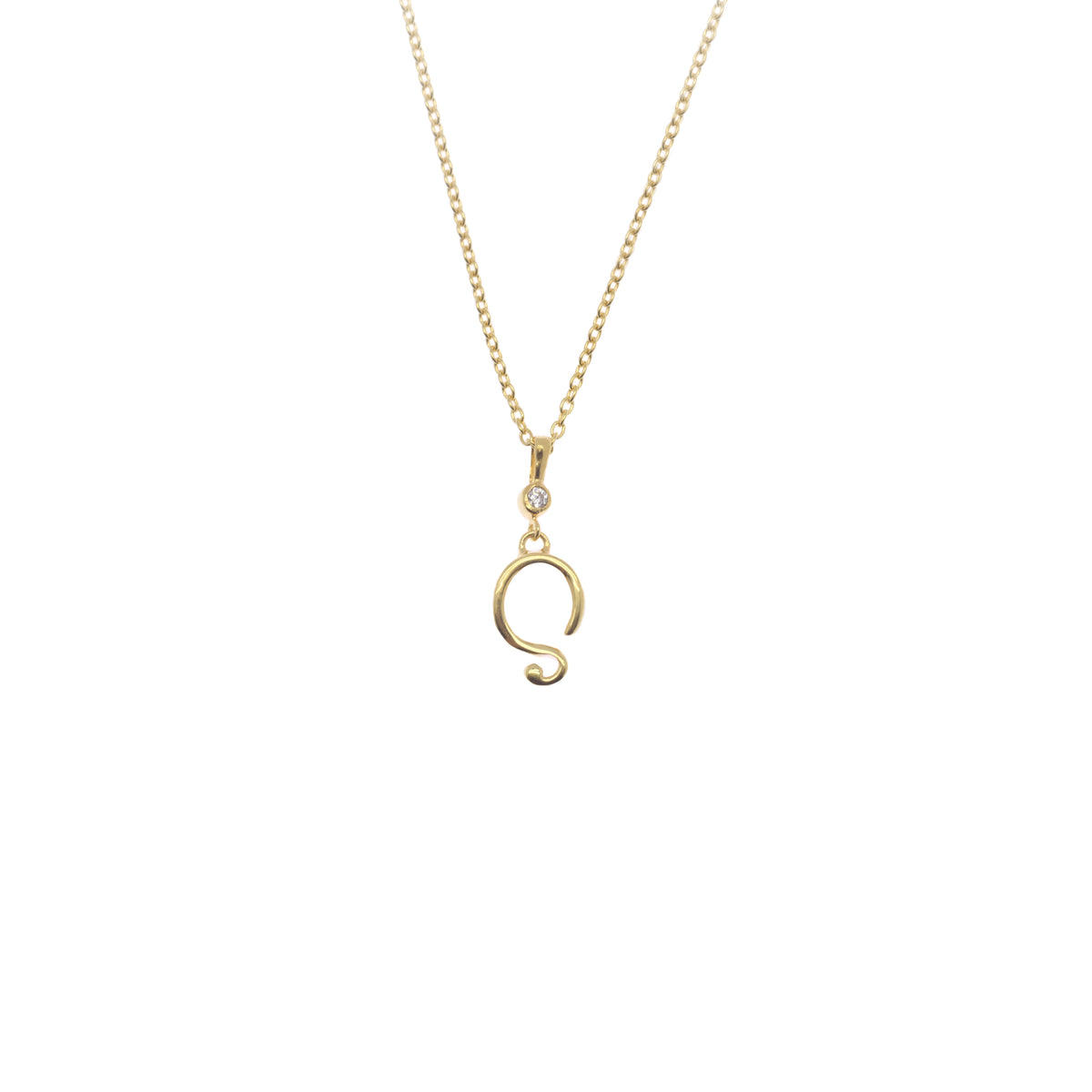Pendant Alphabet Gold Plated