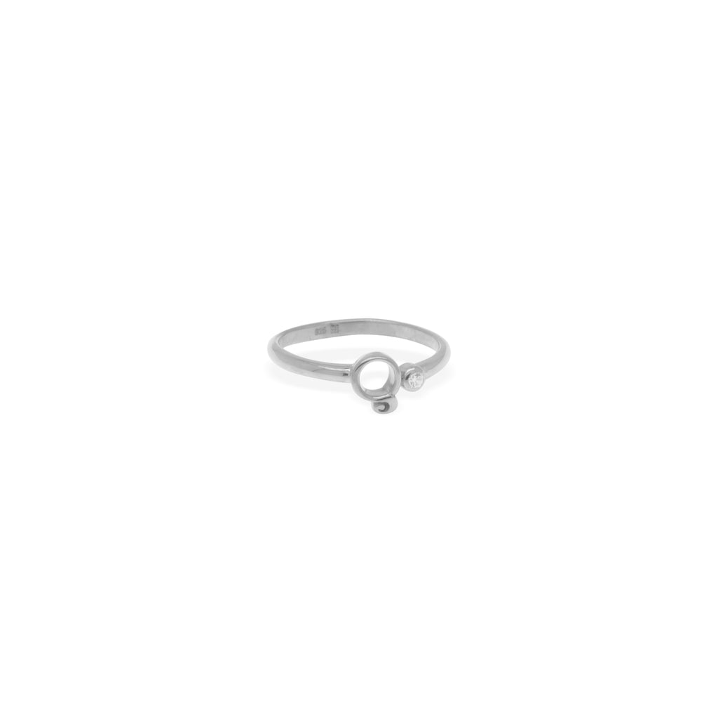 Alphabet Silver Ring