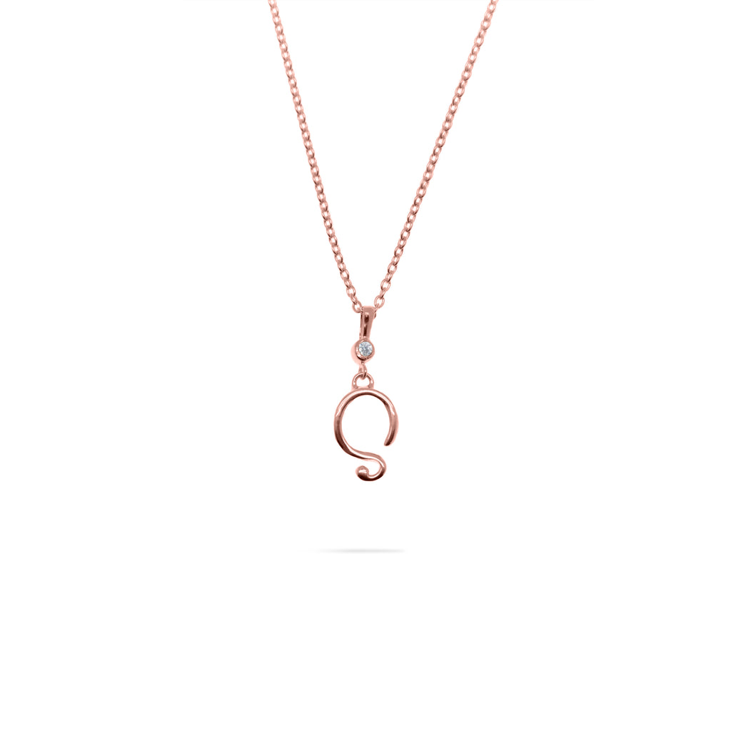 Pendant Alphabet Rose Gold Plated
