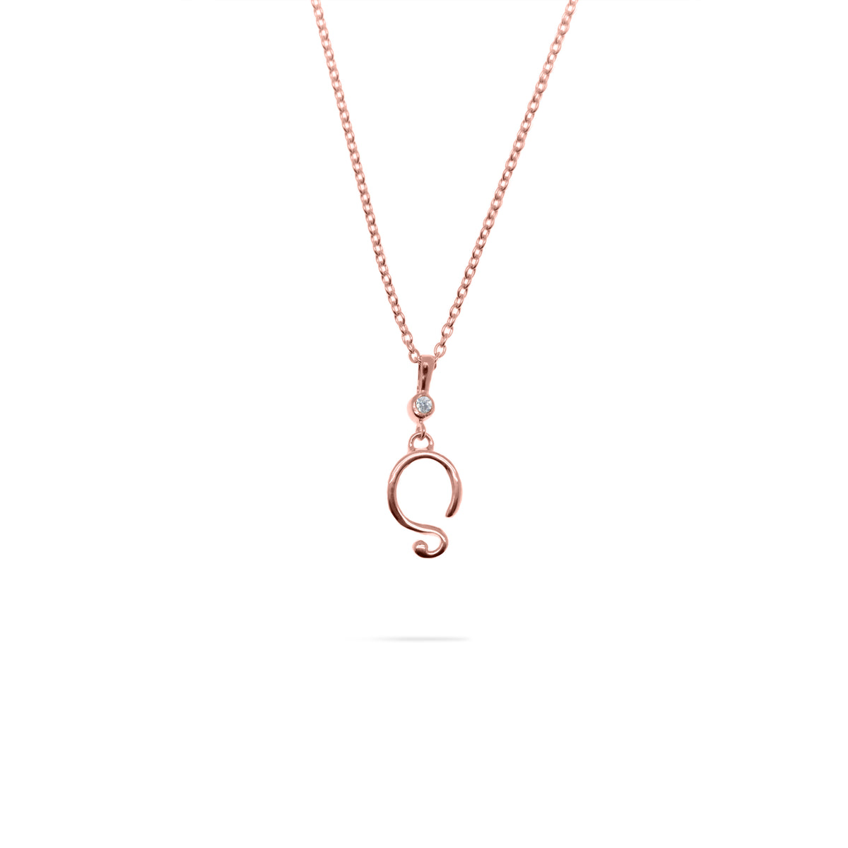 Rose Gold Plated Alphabet Pendant