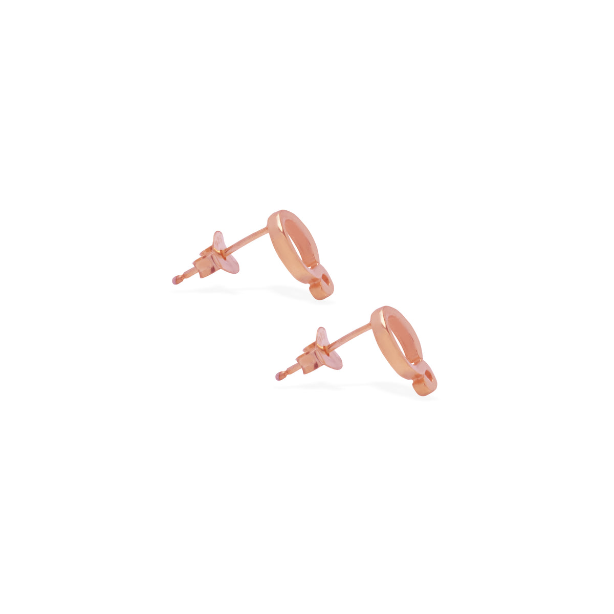 Anting Perak Alphabet Rose Gold Plated