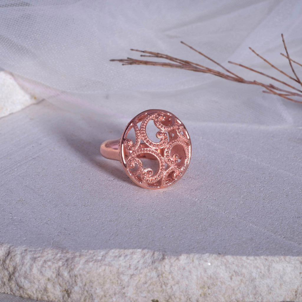 Cincin Cocktail Besar Perak 925 Koleksi Ombak Segara Sterling Silver