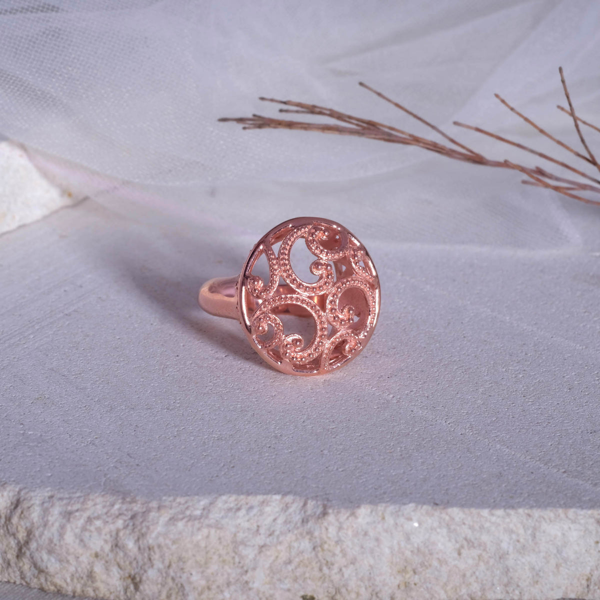 Cincin Cocktail Besar Perak 925 Koleksi Ombak Segara Sterling Silver