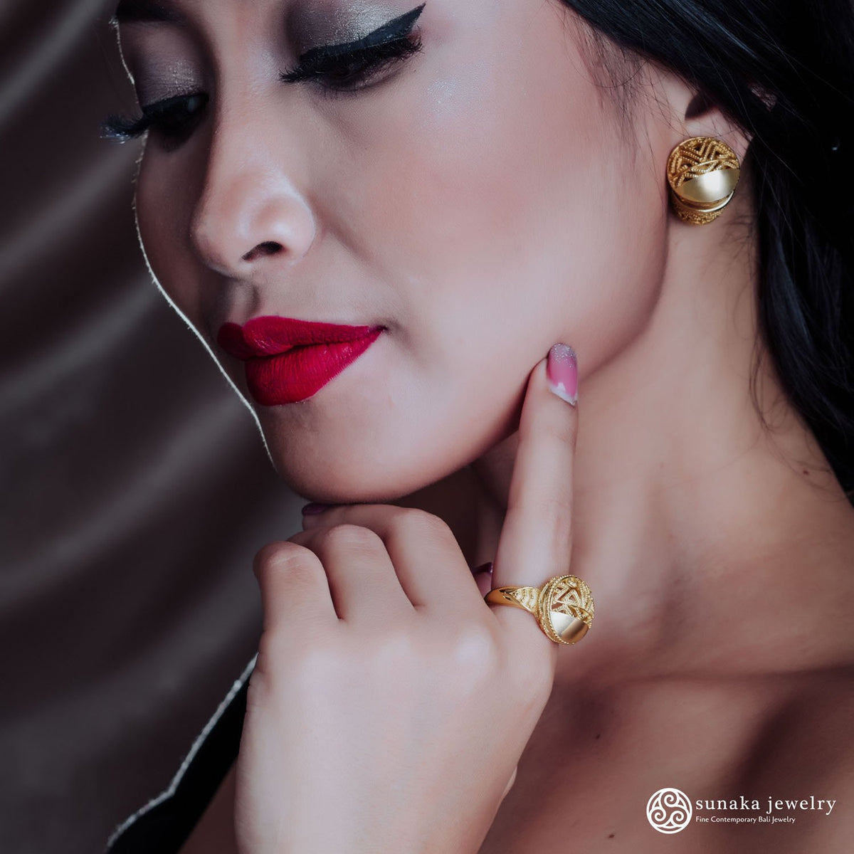 925 Sterling Silver Songket Collection Signet Ring