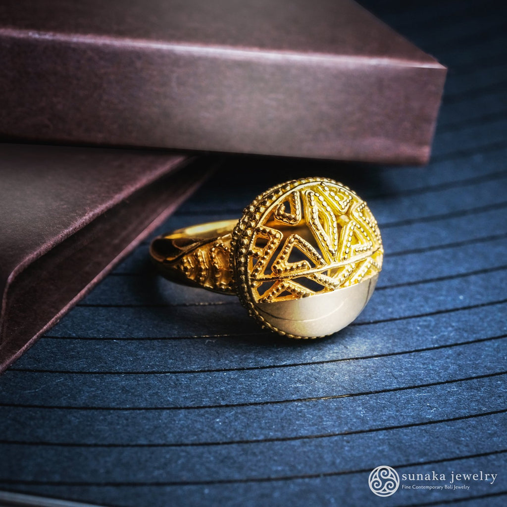 925 Sterling Silver Songket Collection Signet Ring