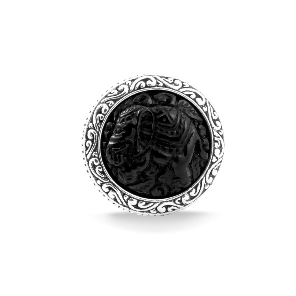 Cincin Model Cocktail Ring Koleksi Gajah Silver