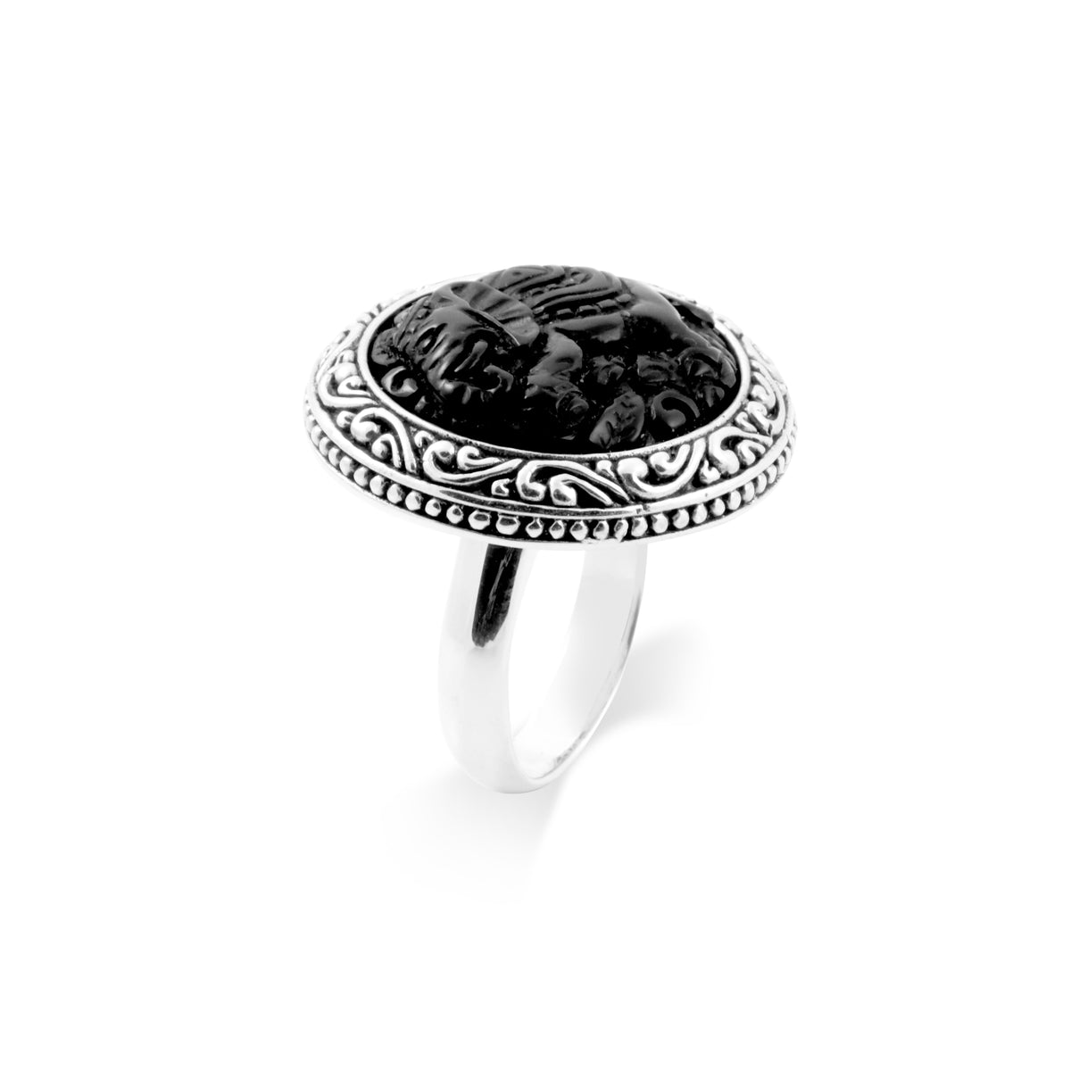 Cincin Model Cocktail Ring Koleksi Gajah Silver