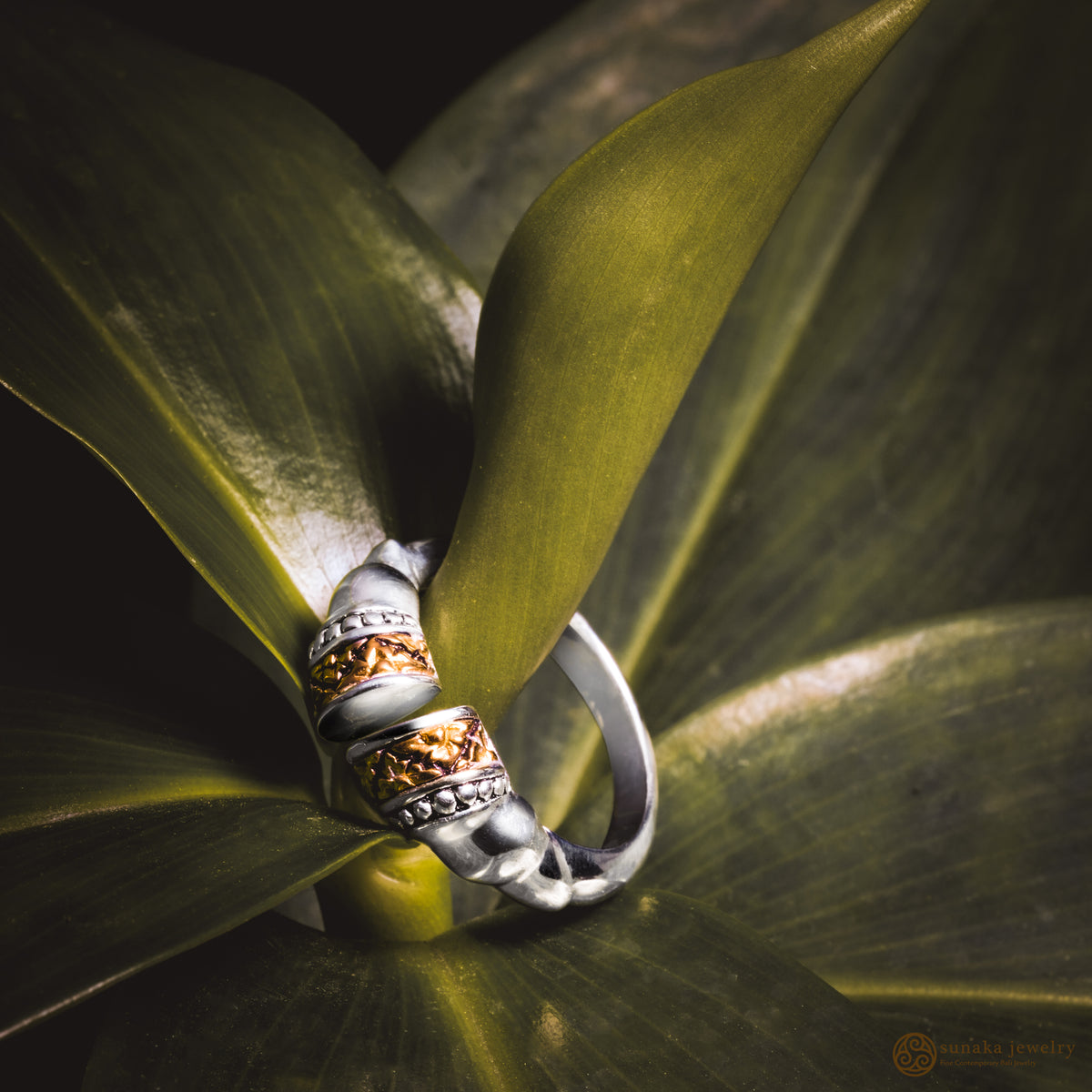 Cincin Adjustable Perak 925 Koleksi Keong Emas
