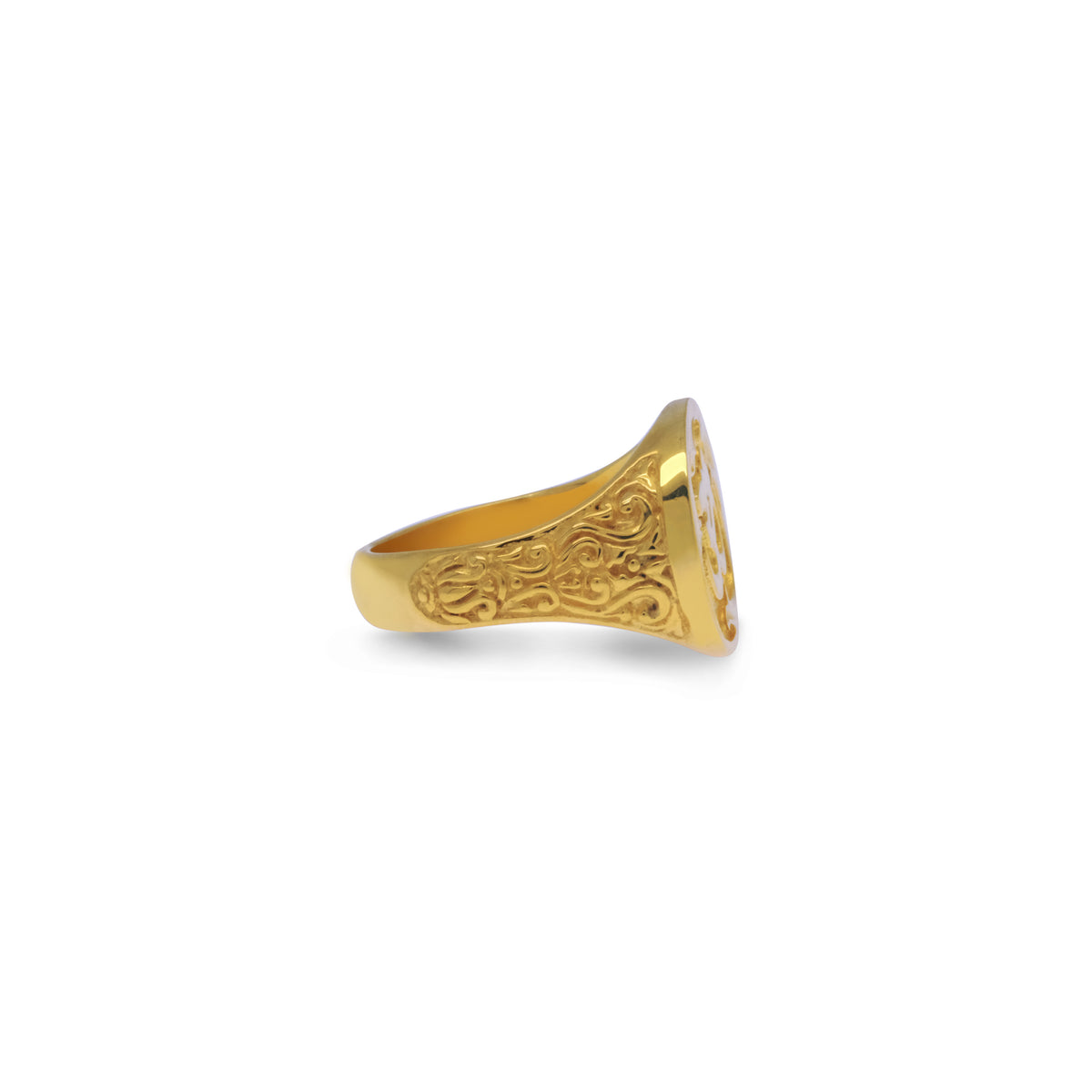 Cincin Signet Perak Koleksi OHM - Ongkara Sterling Silver 925