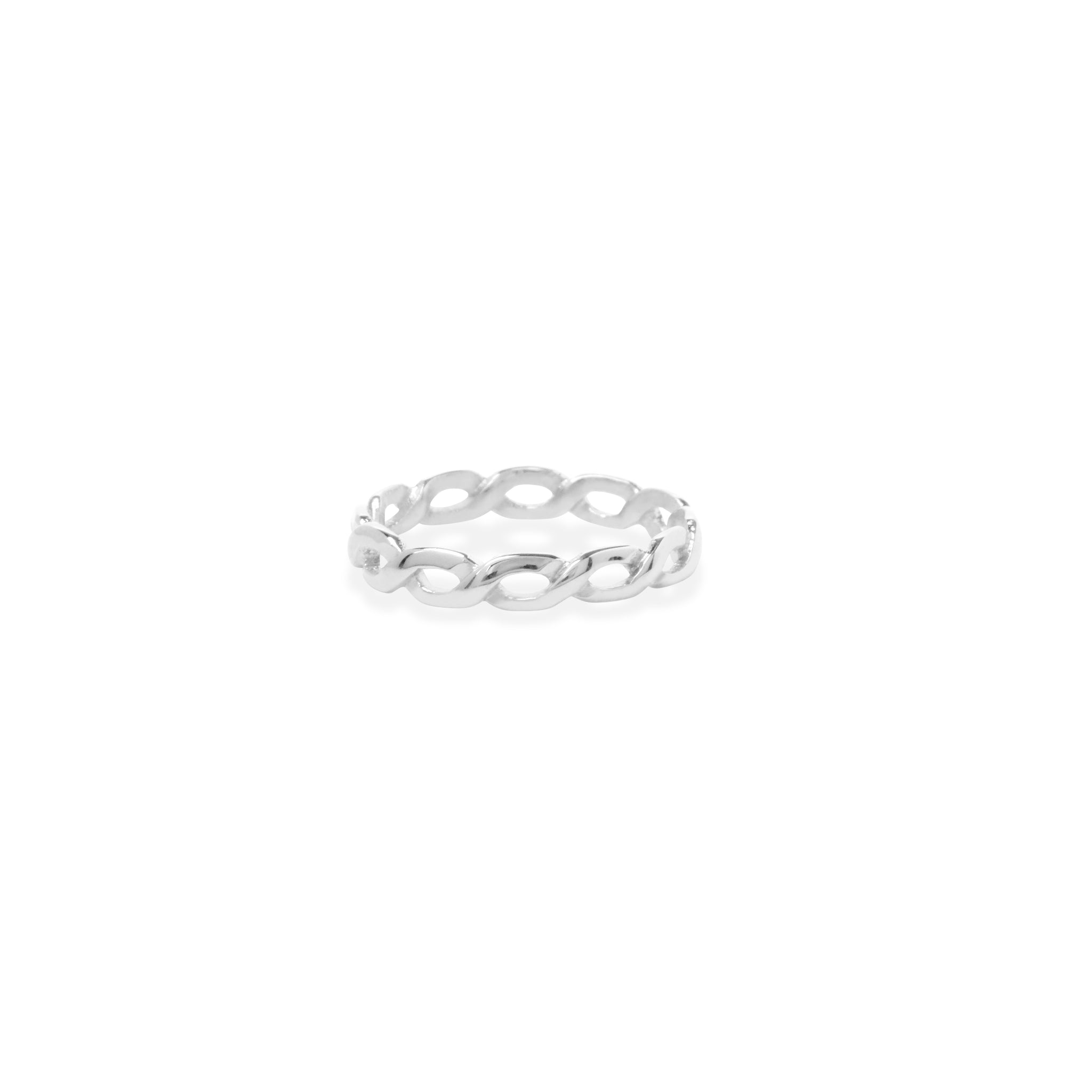 Cincin Woven Small Ring 925 Sterling Silver