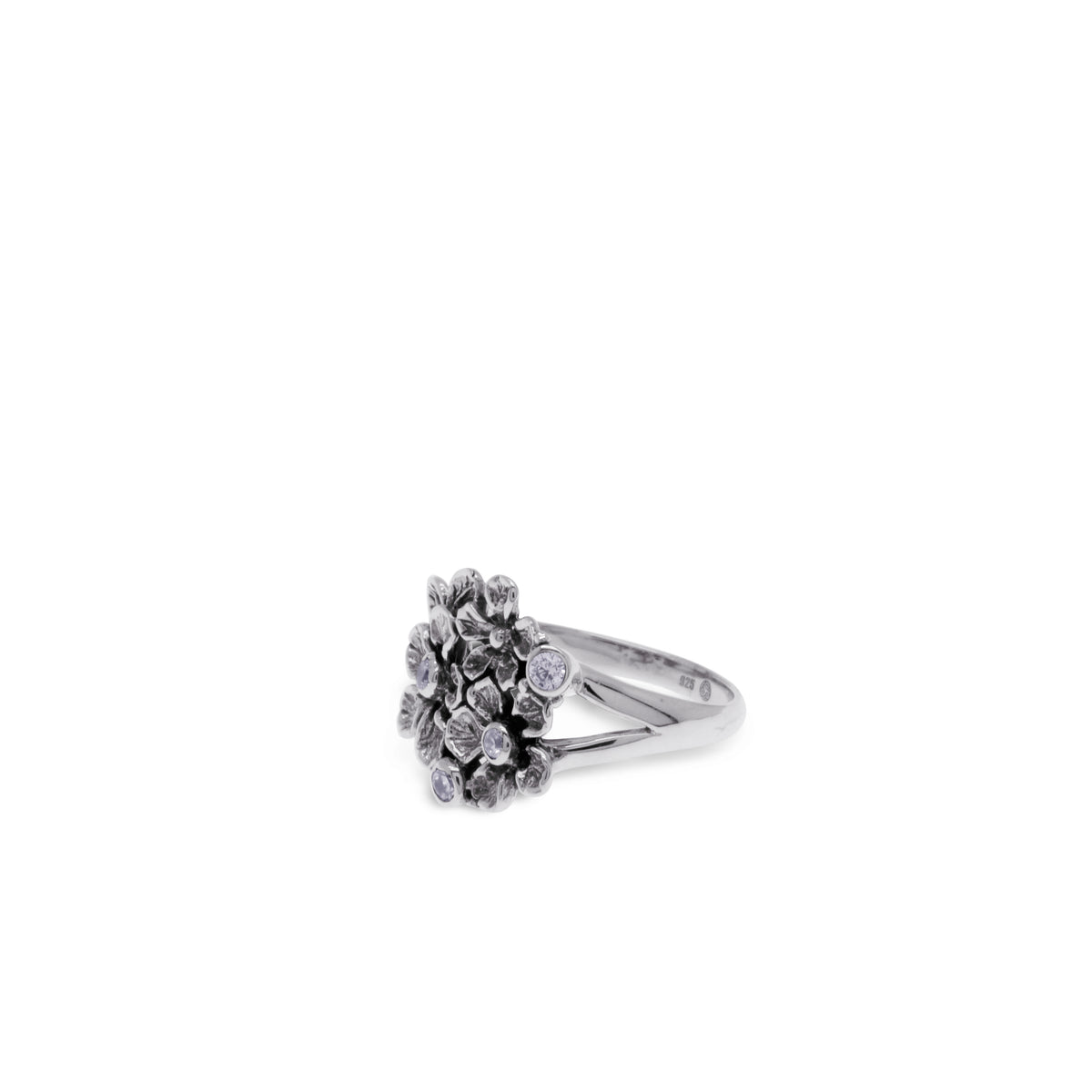 Flamboyant Collection Sterling Silver 925 Large Ring