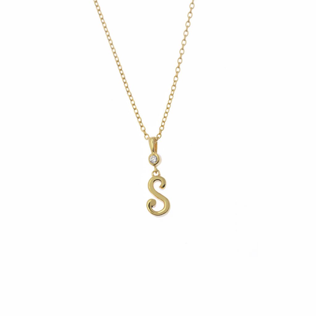 Pendant Alphabet Gold Plated