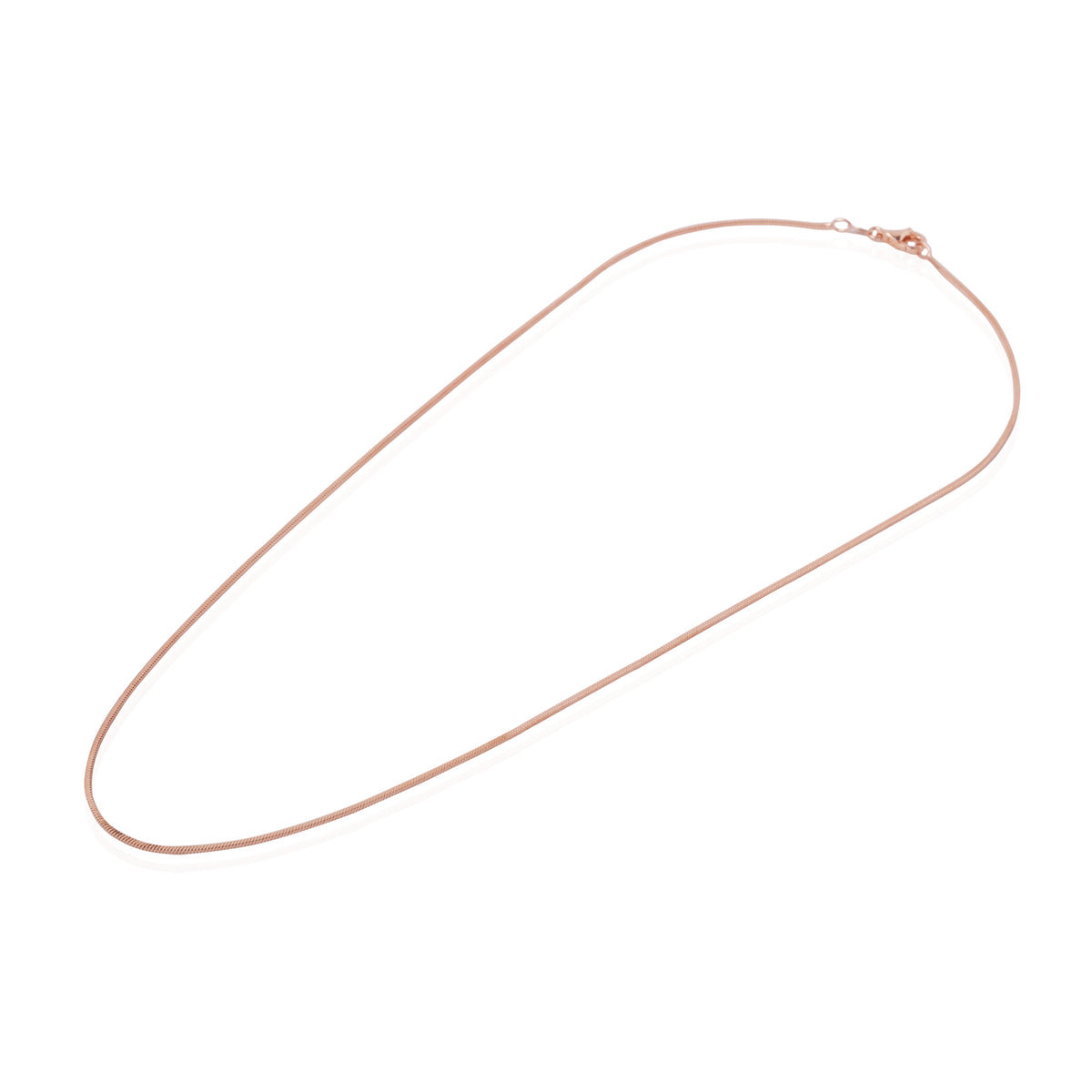 Rosegold Plated Sterling Silver Snake Chain Necklace N.408