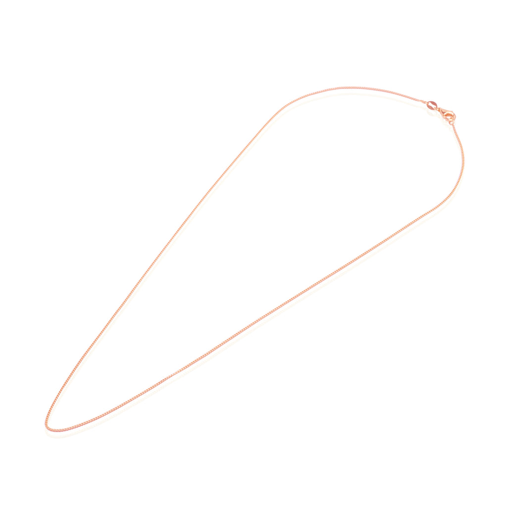 Rose Gold Plated Sterling Silver Curb Chain Necklace N.409