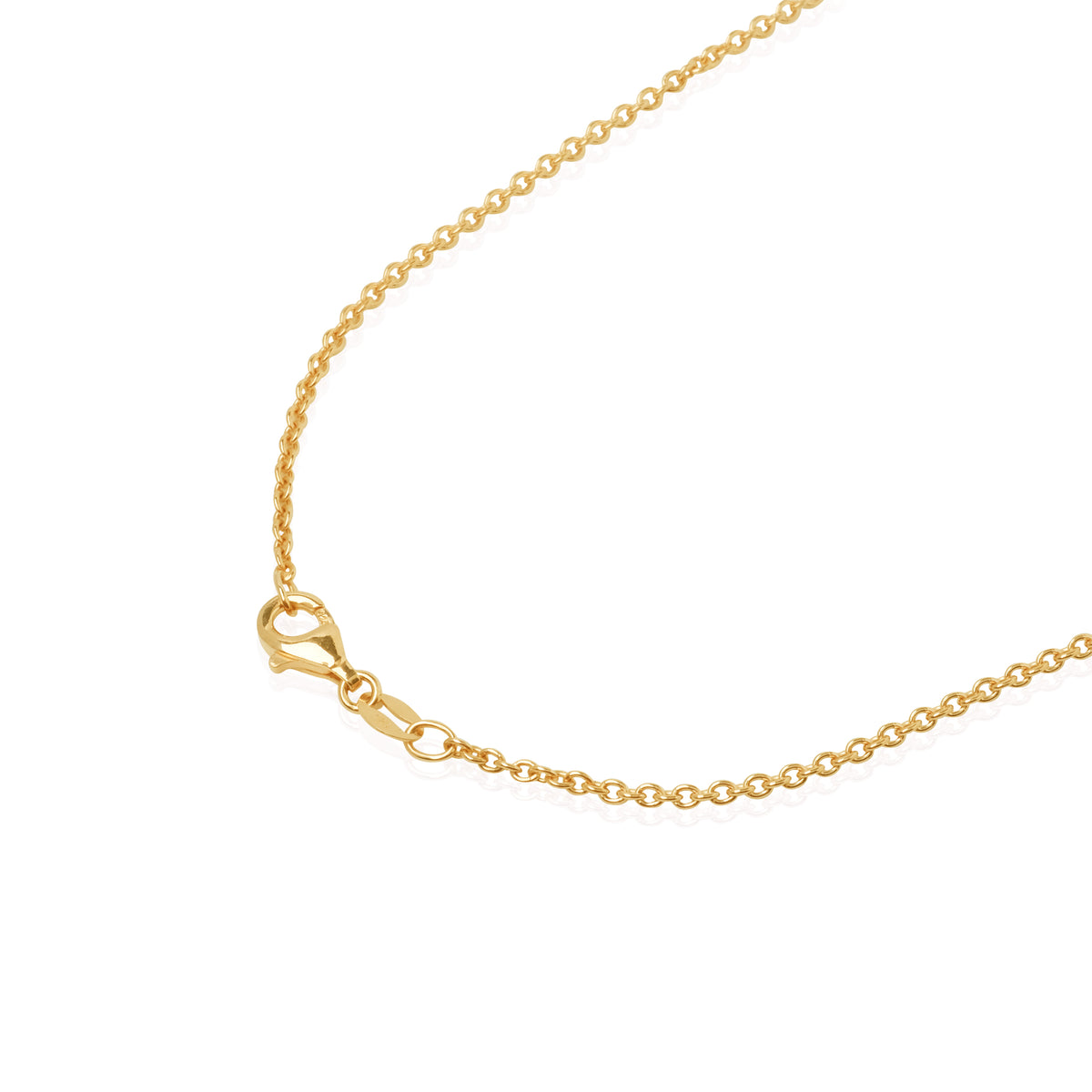Gold Plated Silver Cable Chain Necklace N.404