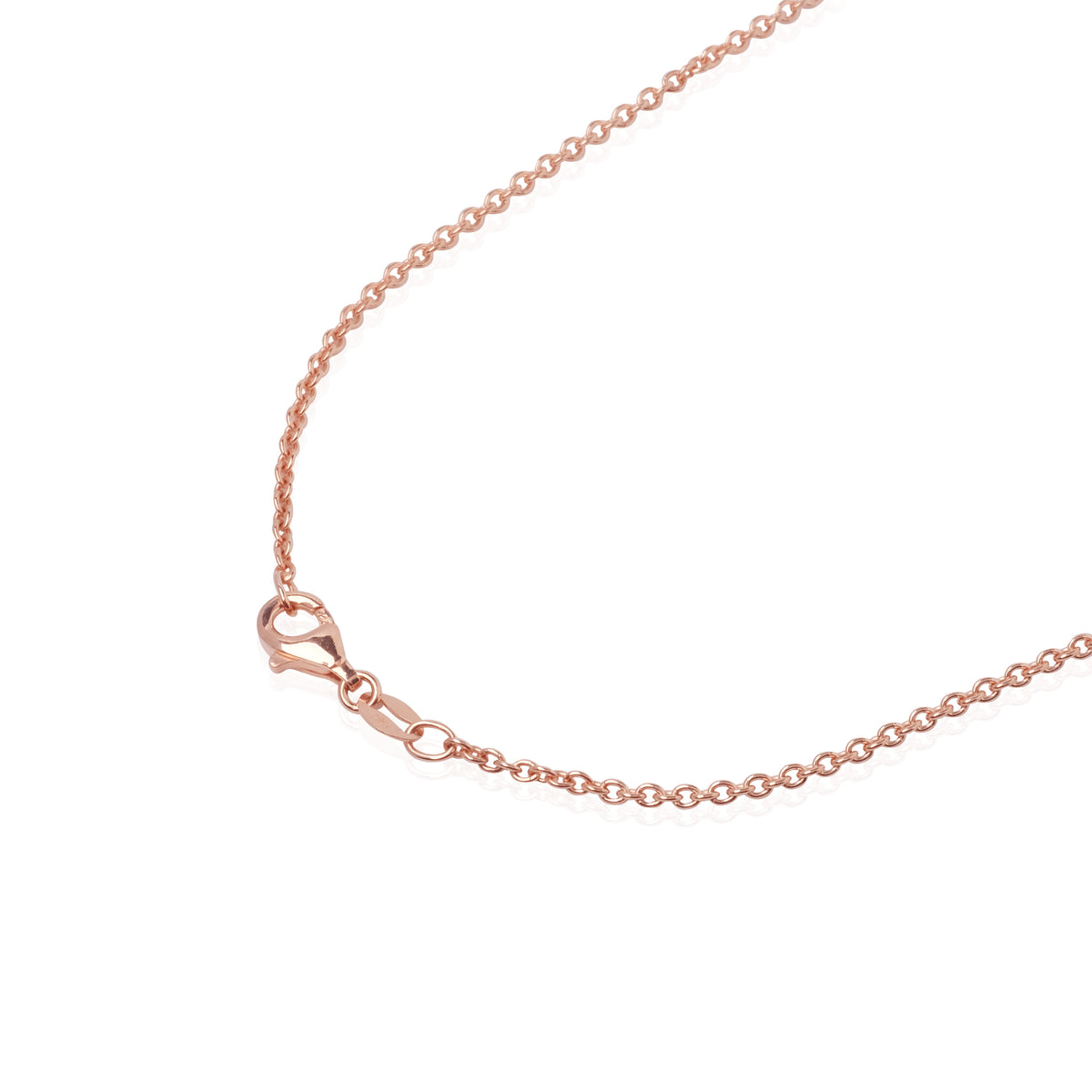 Rosegold Plated Sterling Silver Cable Chain Necklace N.405