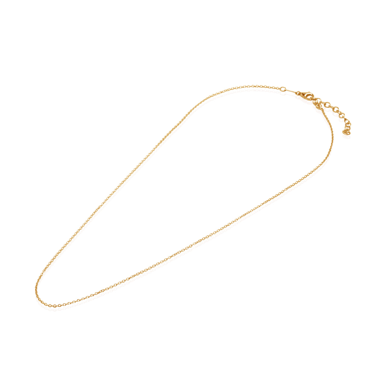 Silver Gold Plated Open Cable Chain Necklace N.418