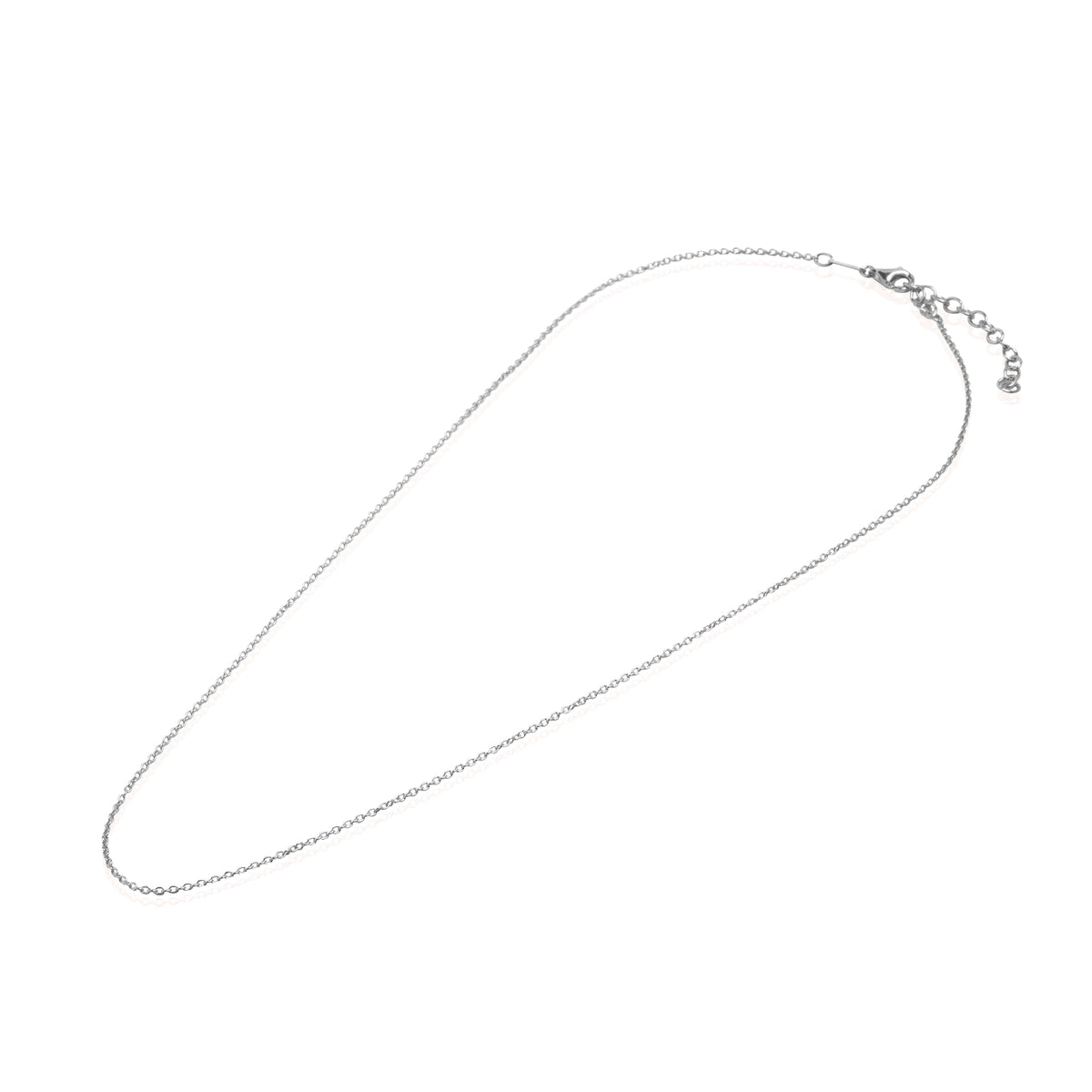Silver Necklace Open Cable Chain N.417