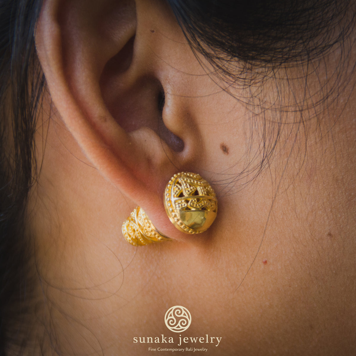 Anting Subeng Kecil Perak 925 Koleksi Songket Bali