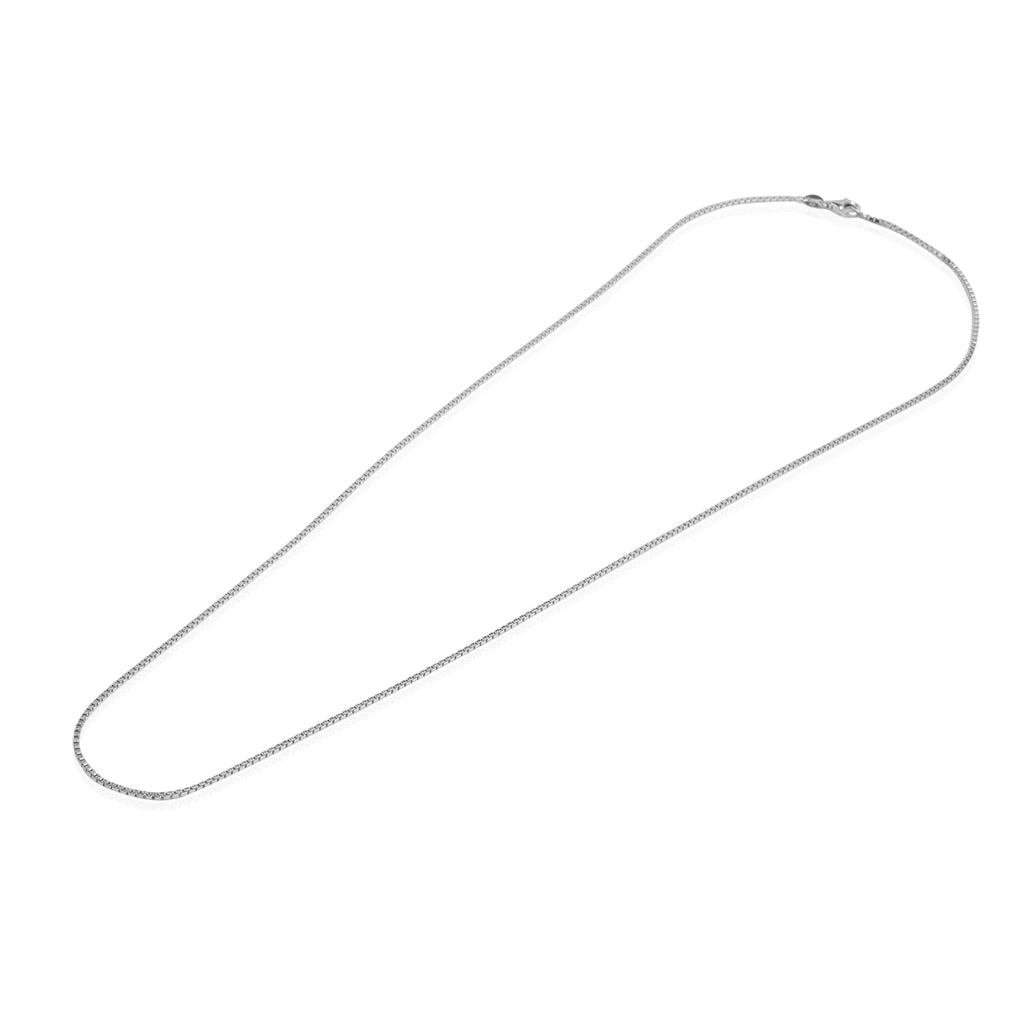 Rantai Kalung Perak Rhodium Plated Box Chain N.313 - N.315