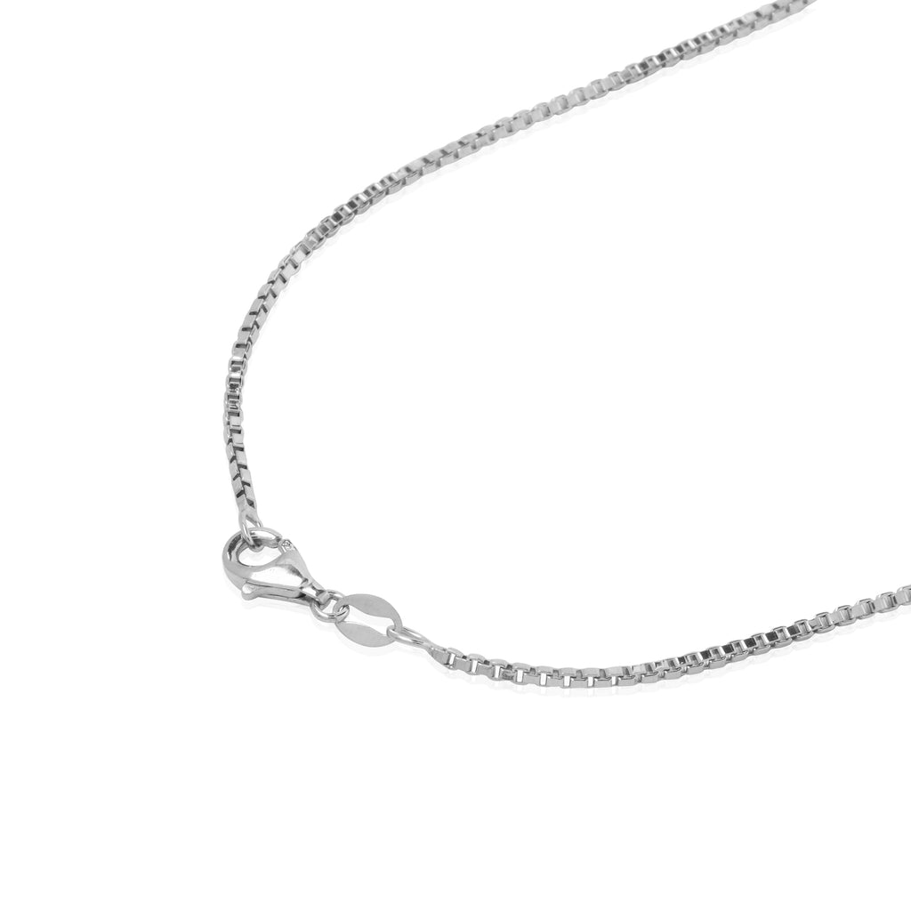 Rantai Kalung Perak Rhodium Plated Box Chain N.313 - N.315