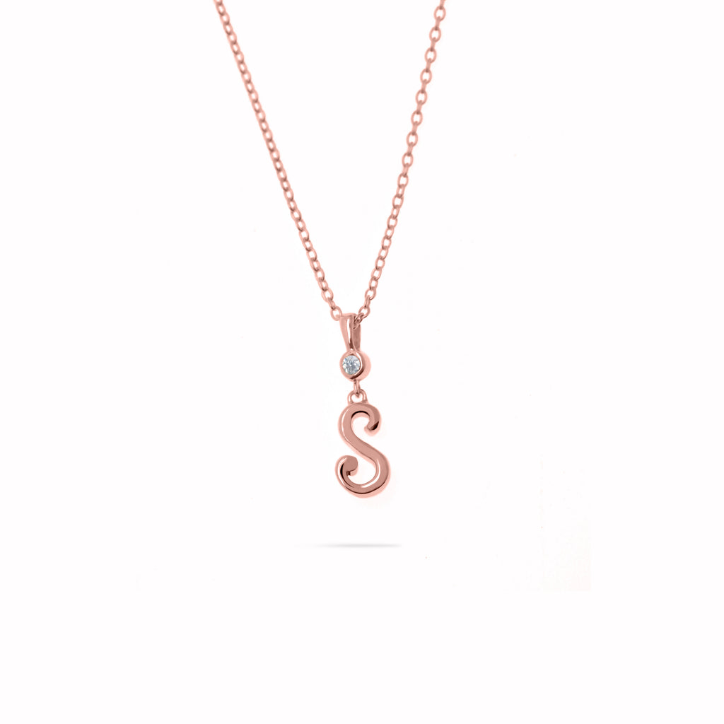 Pendant Alphabet Rose Gold Plated