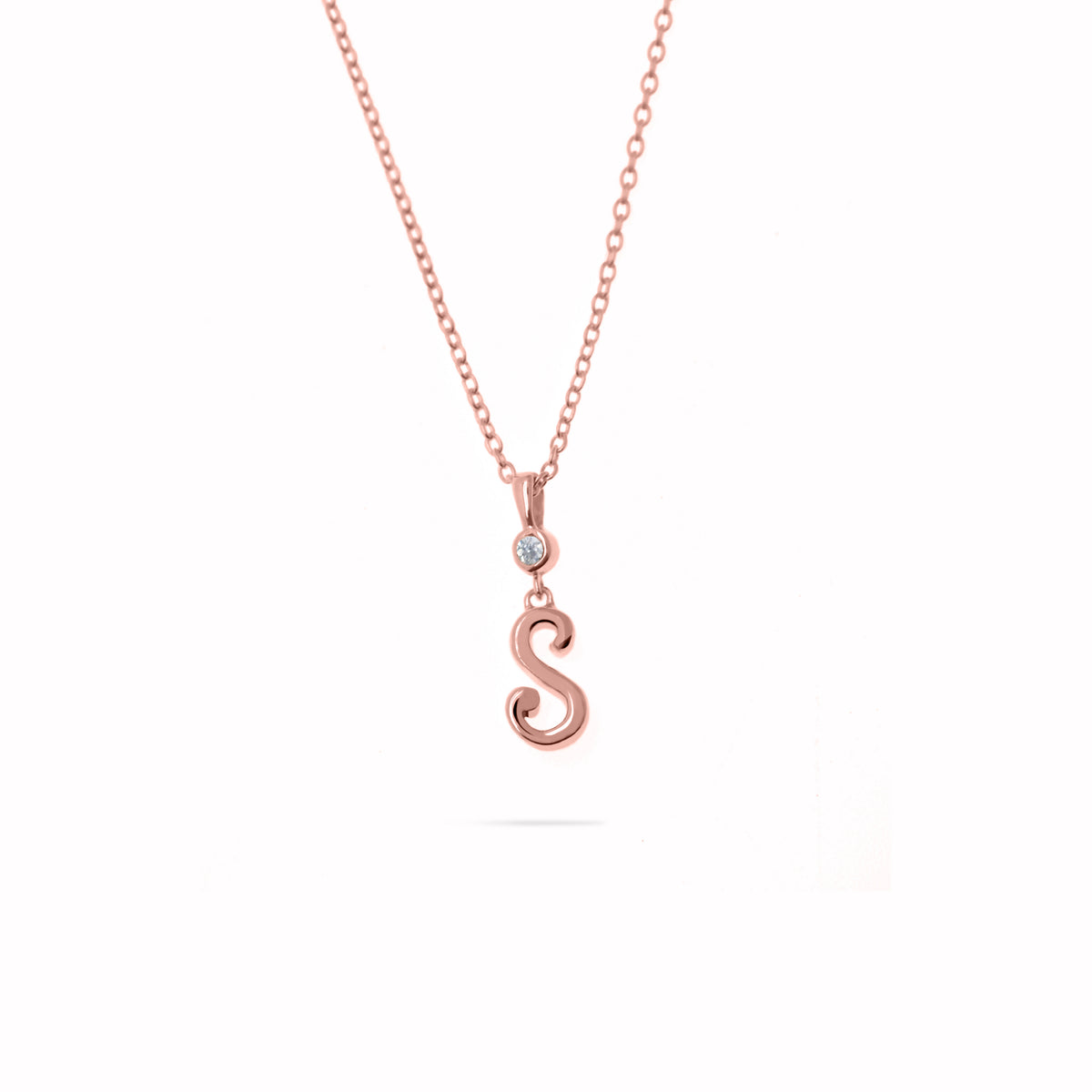 Rose Gold Plated Alphabet Pendant