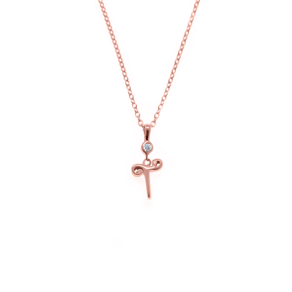 Pendant Alphabet Rose Gold Plated