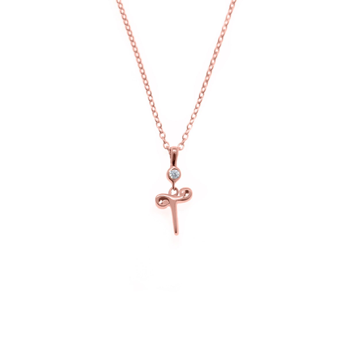 Rose Gold Plated Alphabet Pendant