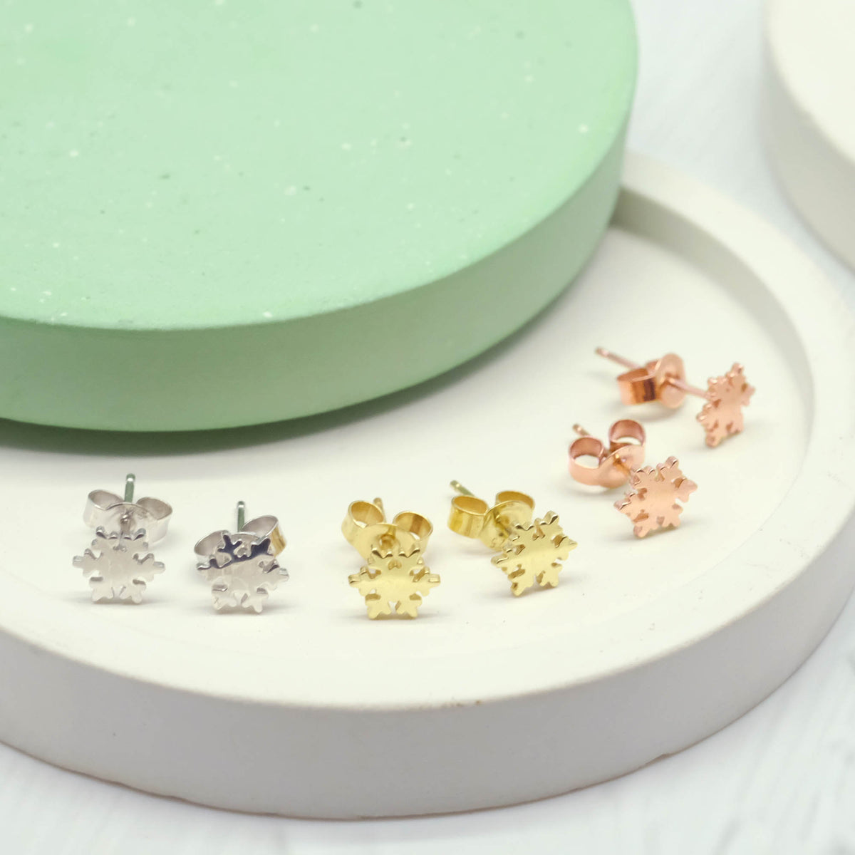 Anting Stud Snow Perak 925