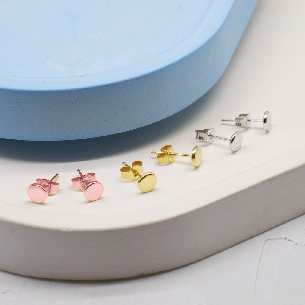 Anting Stud Round perak 925