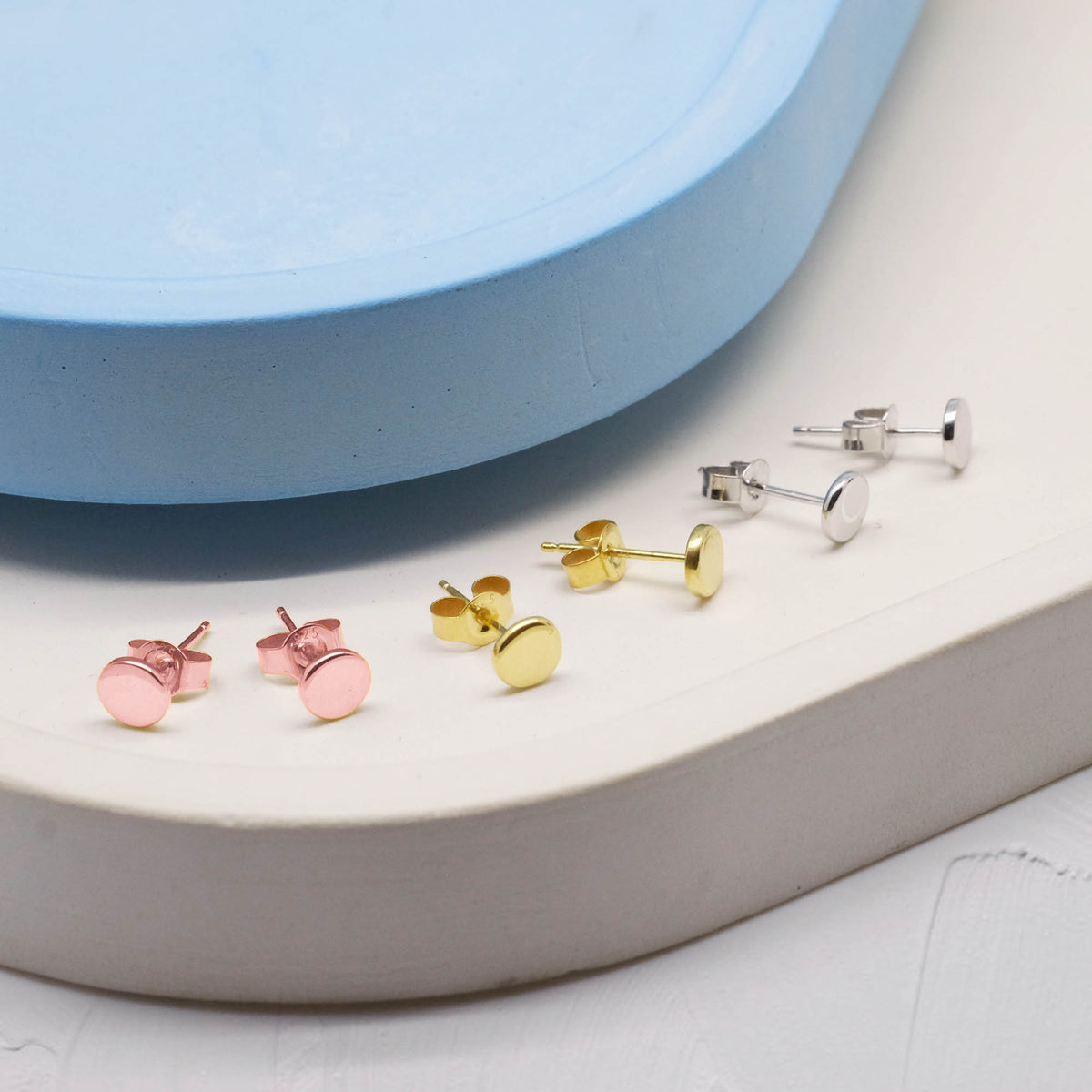 Anting Stud Round perak 925