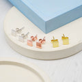Anting Stud Square Perak 925 Koleksi Tiny