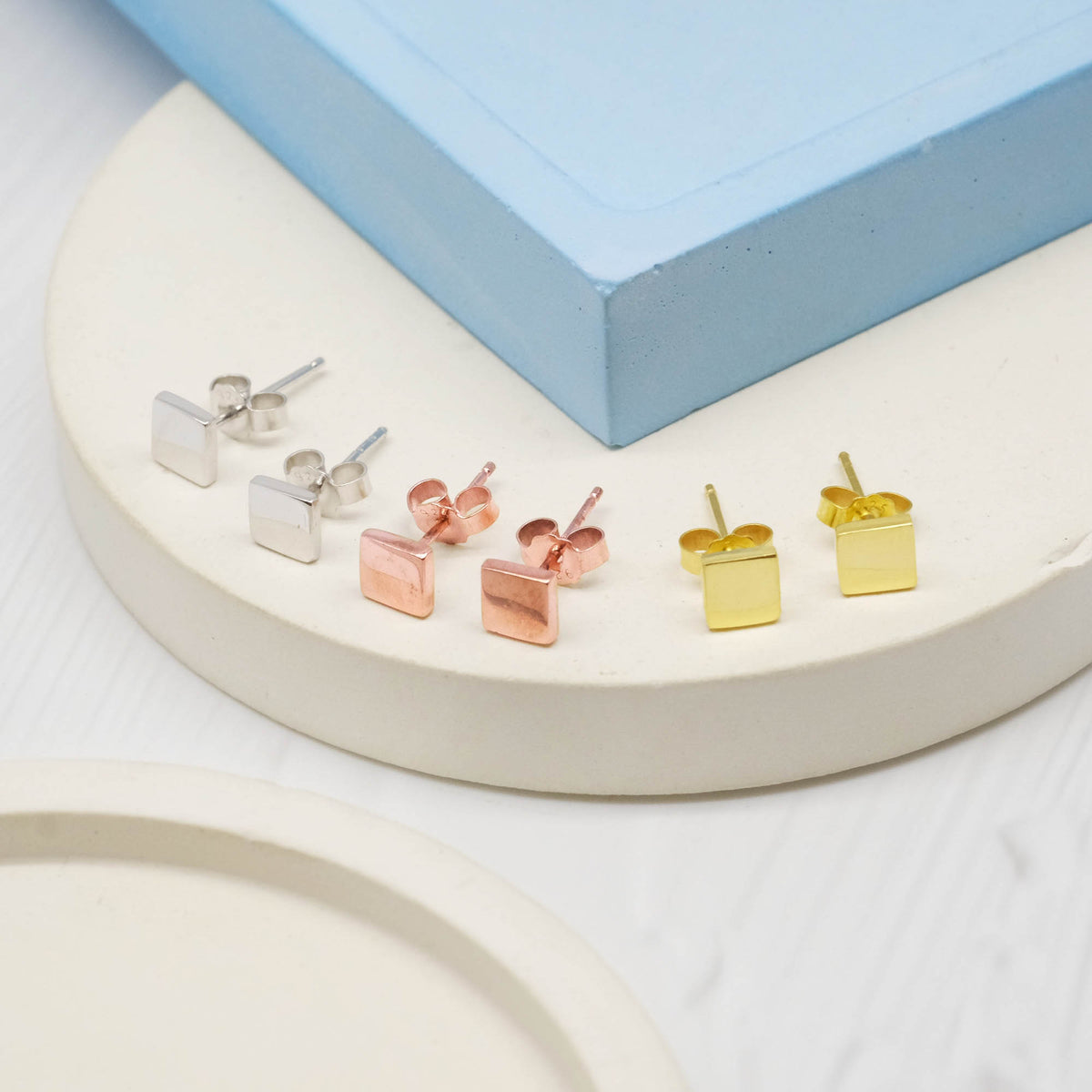 Anting Stud Square Perak 925 Koleksi Tiny