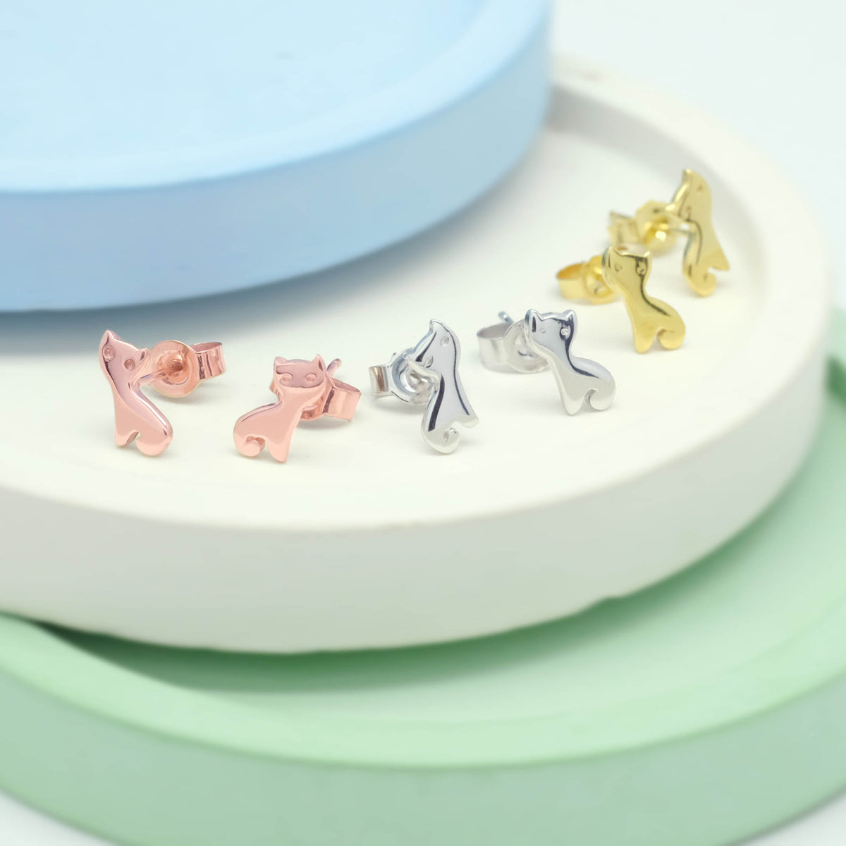 Anting Stud Kitten Perak 925