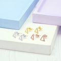 Anting Stud Geometri Triangle perak 925