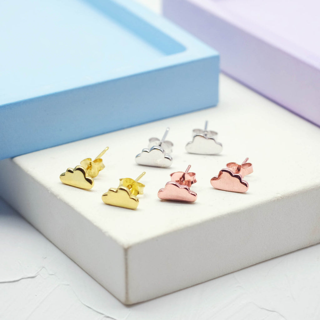 Anting Stud Cloud Perak 925