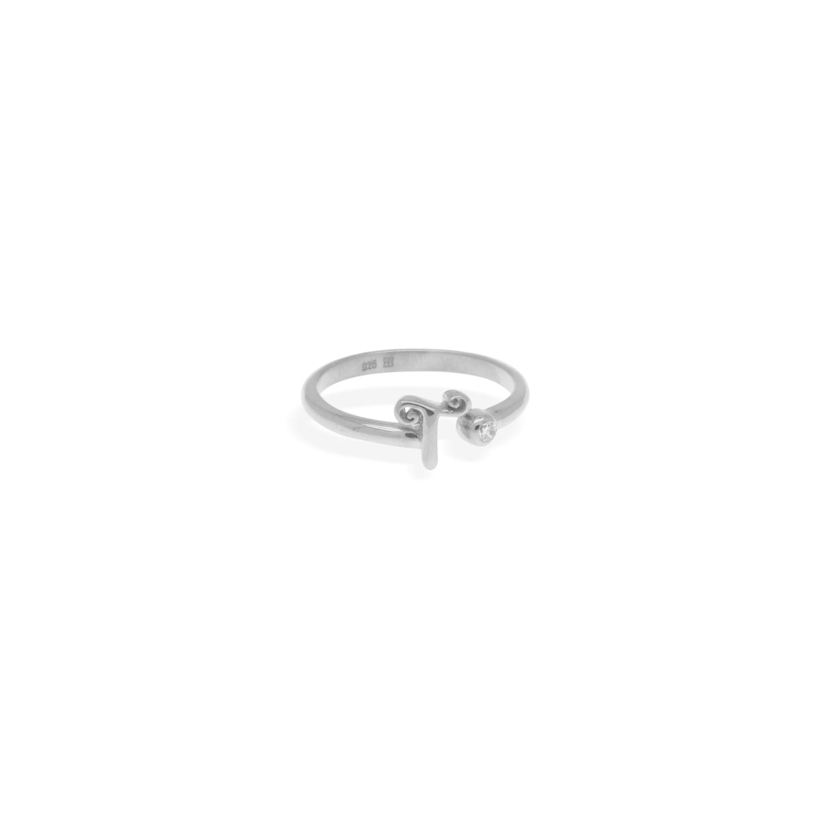 Alphabet Silver Ring
