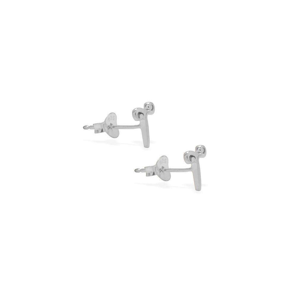 Anting Stud Perak 925 Koleksi Alphabet