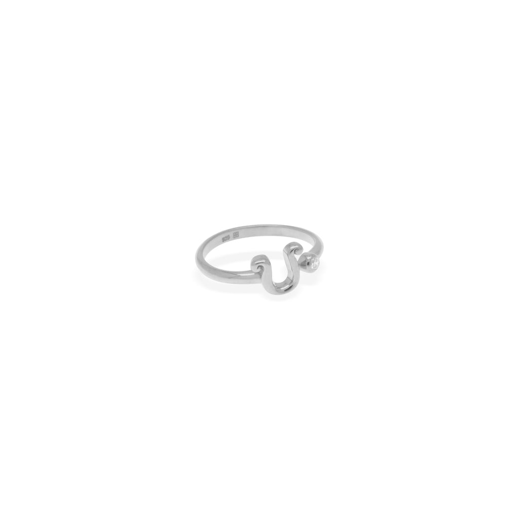 Alphabet Silver Ring