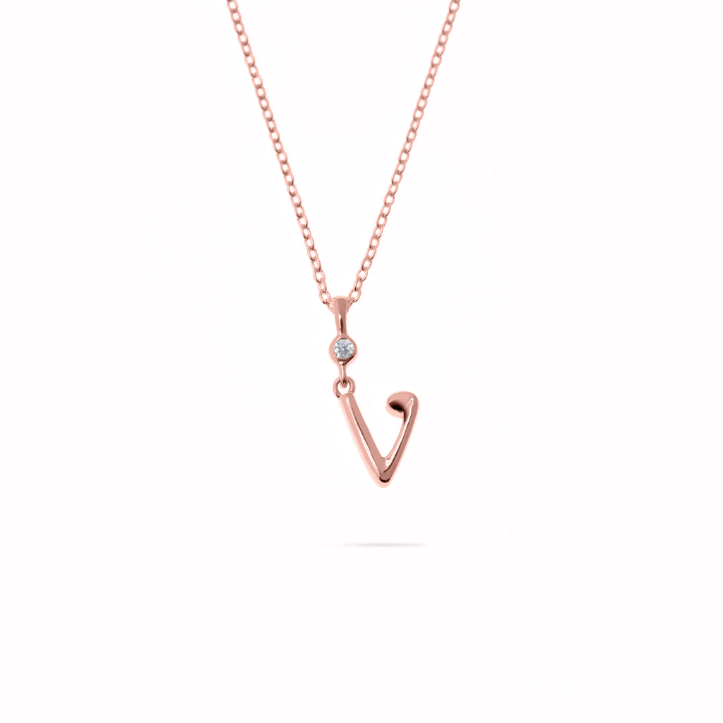 Pendant Alphabet Rose Gold Plated