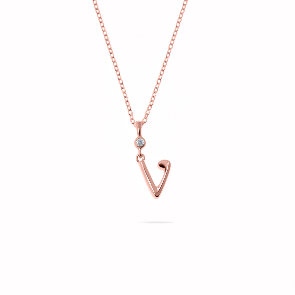 Rose Gold Plated Alphabet Pendant