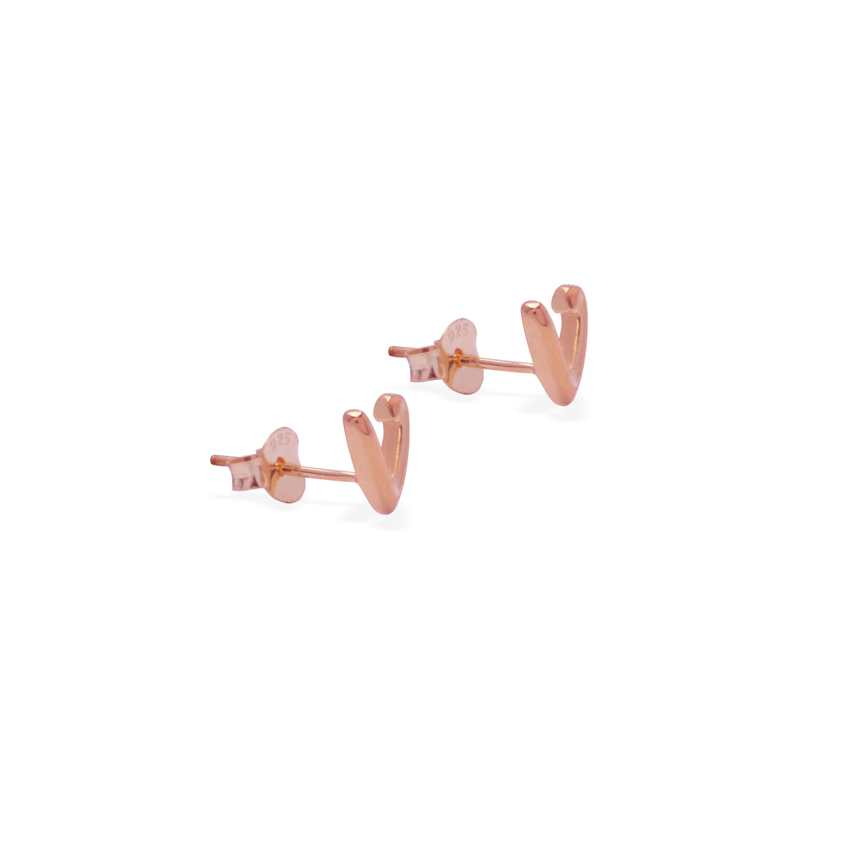 Anting Perak Alphabet Rose Gold Plated