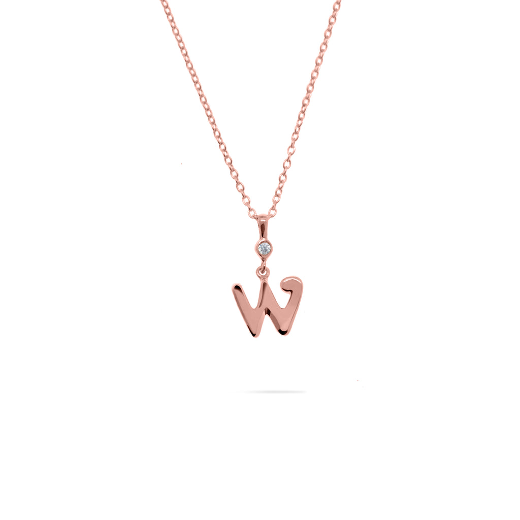 Pendant Alphabet Rose Gold Plated