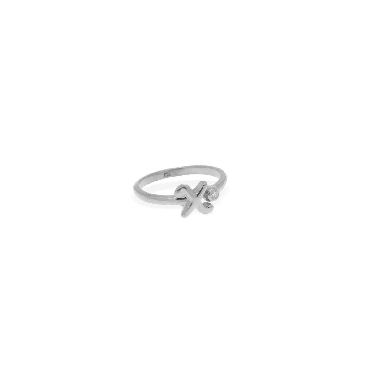 Alphabet Silver Ring
