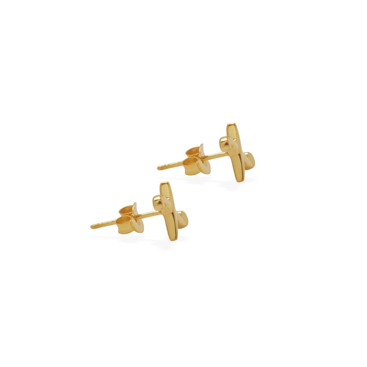 Anting Perak 925 Koleksi Alphabet Gold Plated