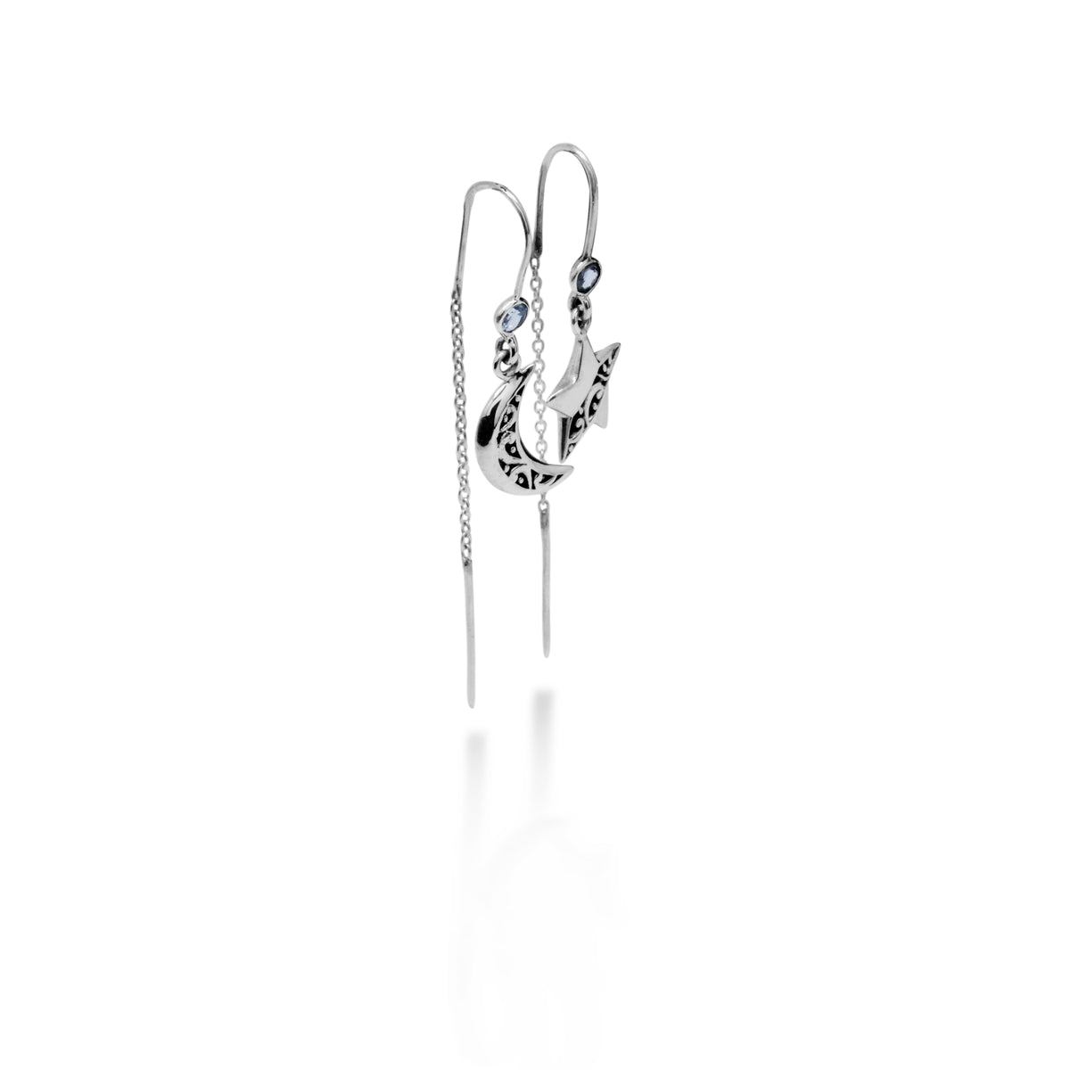 Anting Perak 925 Koleksi Celestial Bulan Bintang