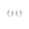 Seahorse Collection Sterling Silver 925 Hoop Earrings