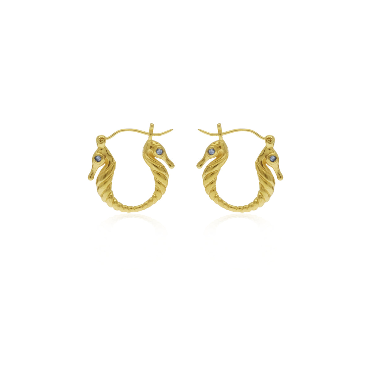 Seahorse Collection Sterling Silver 925 Hoop Earrings